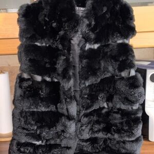 Dolce Cabo Black Faux Fur vest.